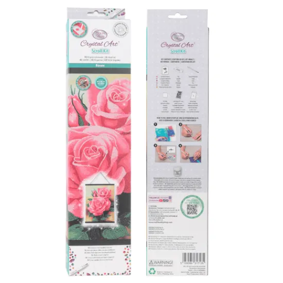 Craft Buddy Roses Crystal Art Scroll Kit 40x50cm Hot
