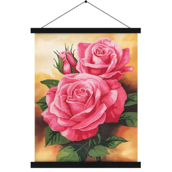 Craft Buddy Roses Crystal Art Scroll Kit 40x50cm Hot