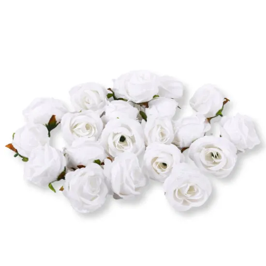 Craft Buddy Royal Roses Forever Flowerz - approx 60 - White Clearance
