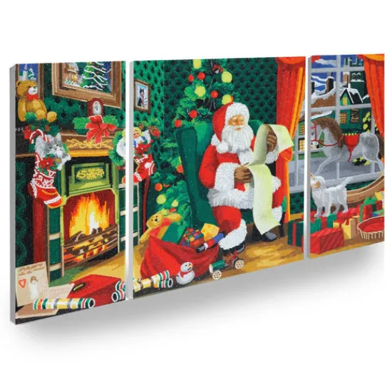 Craft Buddy "Santa" Crystal Art Canvas Triptych Set of 3 Hot