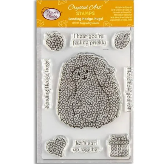 Craft Buddy "Sending Hedge-hugs" Crystal Art A6 Stamp Set Online