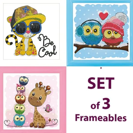 Craft Buddy Set of 3 Frameables Crystal Art Fashion