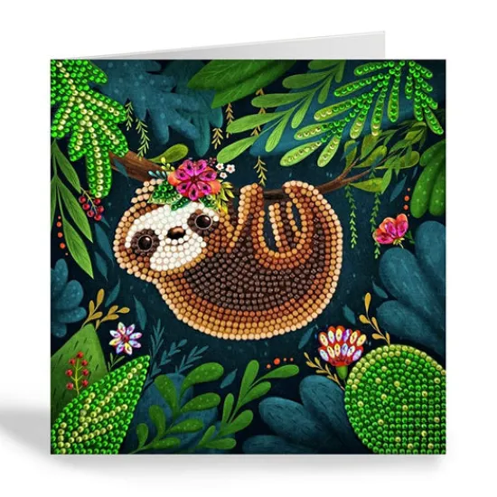 Craft Buddy "Sloth" Crystal Art Card Kit Fashion