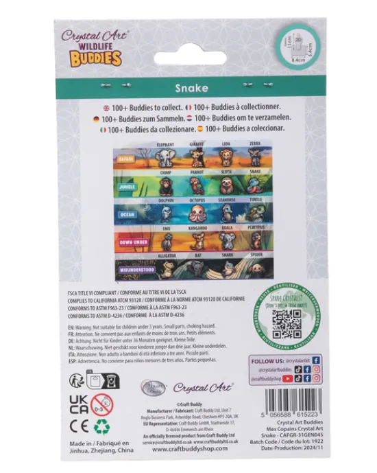 Craft Buddy Snake Crystal Art Wildlife Buddies Discount