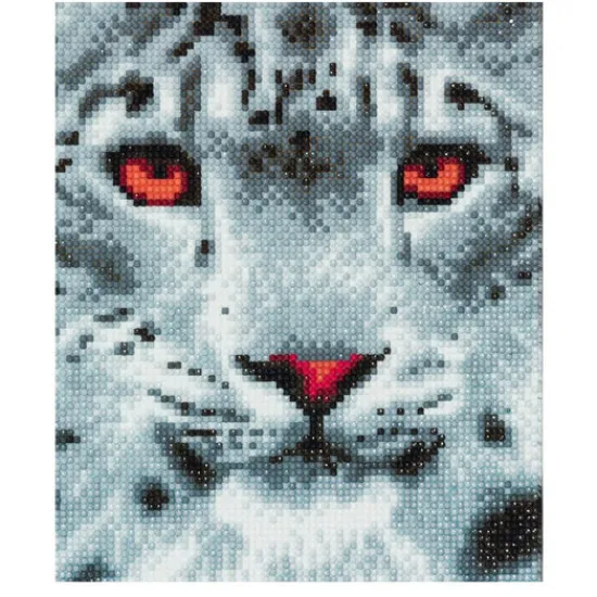 Craft Buddy Snow Leopard Crystal Art Picture Frame Kit 21 x 25cm Outlet