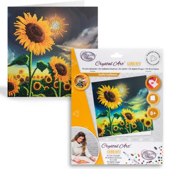 Craft Buddy "Soulful Sunflower" Crystal Art Card Clearance