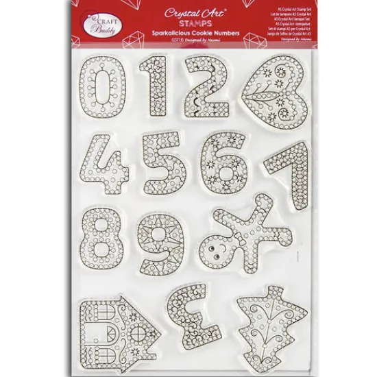 Craft Buddy "Sparkalicious Cookie" Crystal Art Alphabet A4 Stamp Set Online