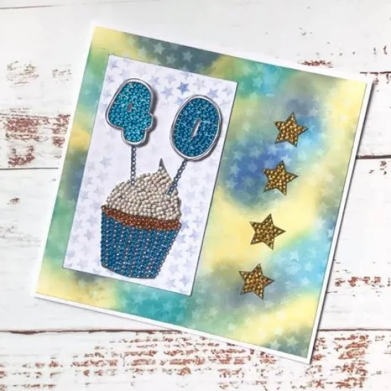 Craft Buddy Sparkling Numbers A5 Crystal Art Stamp Set New