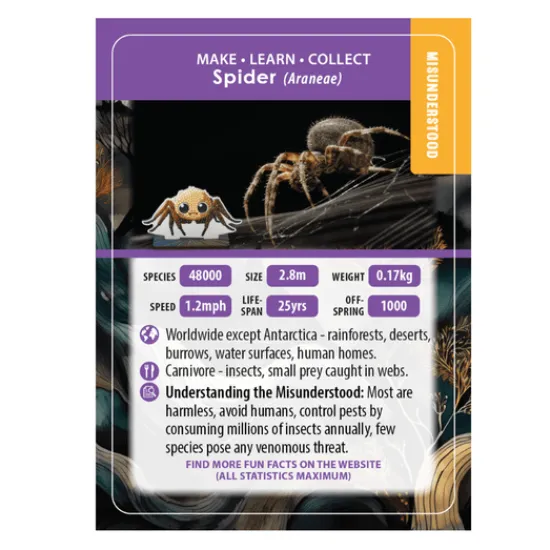 Craft Buddy Spider Crystal Art Wildlife Buddies Fashion