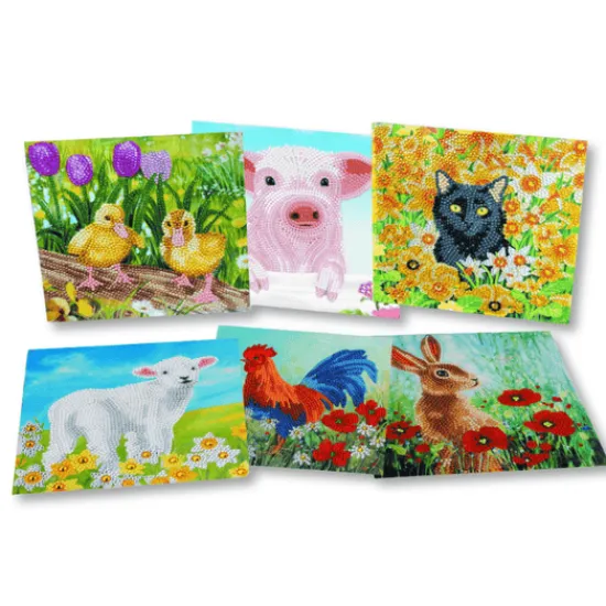Craft Buddy Spring & Summer Crystal Art Card Set of 6 18x18cm Online
