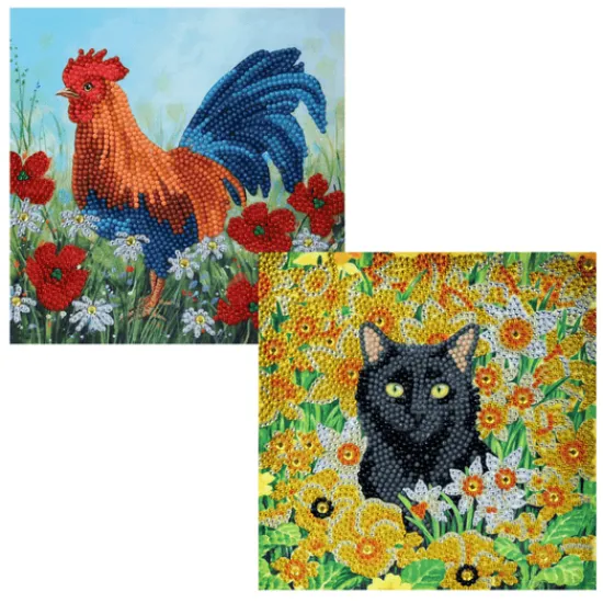 Craft Buddy Spring & Summer Crystal Art Card Set of 6 18x18cm Online