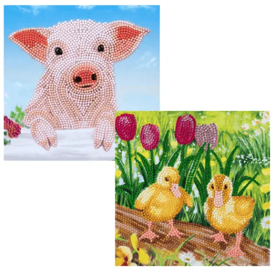 Craft Buddy Spring & Summer Crystal Art Card Set of 6 18x18cm Online
