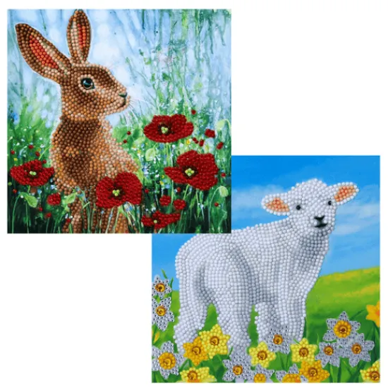 Craft Buddy Spring & Summer Crystal Art Card Set of 6 18x18cm Online