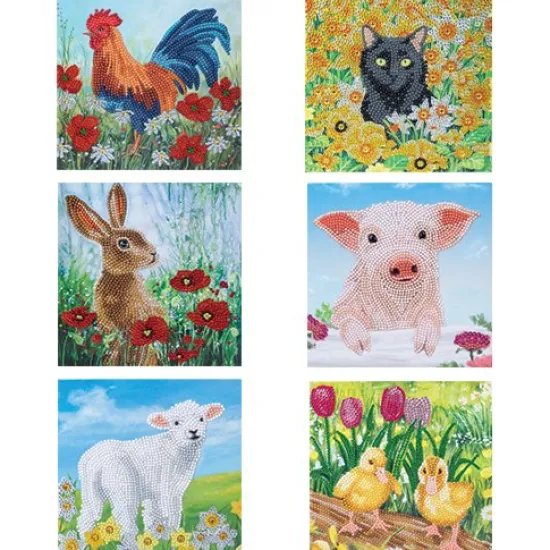 Craft Buddy Spring & Summer Crystal Art Card Set of 6 18x18cm Online