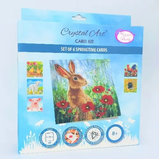 Craft Buddy Spring & Summer Crystal Art Card Set of 6 18x18cm Online