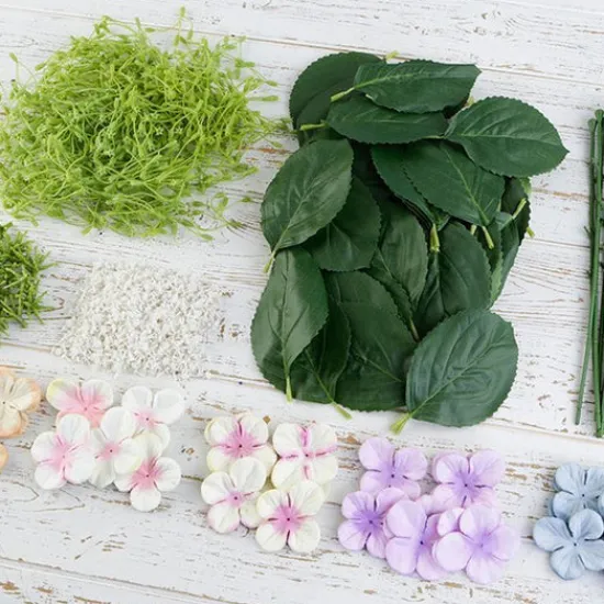 Craft Buddy "Spring Hydrangeas Bumper Kit" Forever Flowerz approx 30 bunches Discount