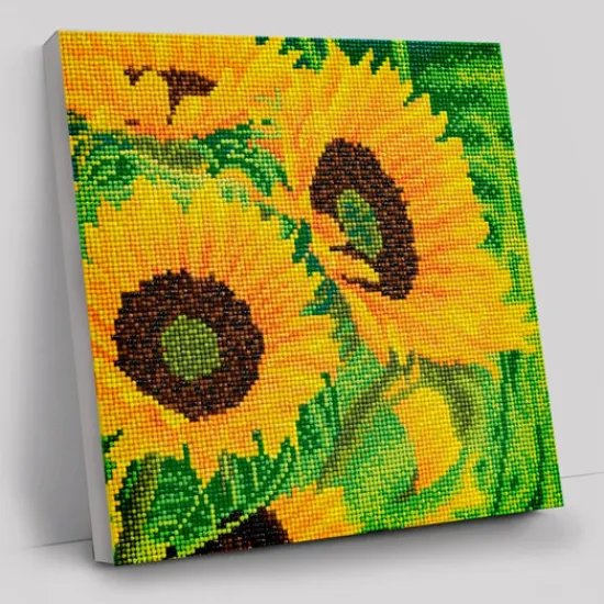 Craft Buddy "Sunflower Joy" Crystal Art Canvas 30x30cm New