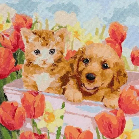 Craft Buddy "Sunshine in Tulip Field" Paint By Numb3rs Kit 30x30cm Hot