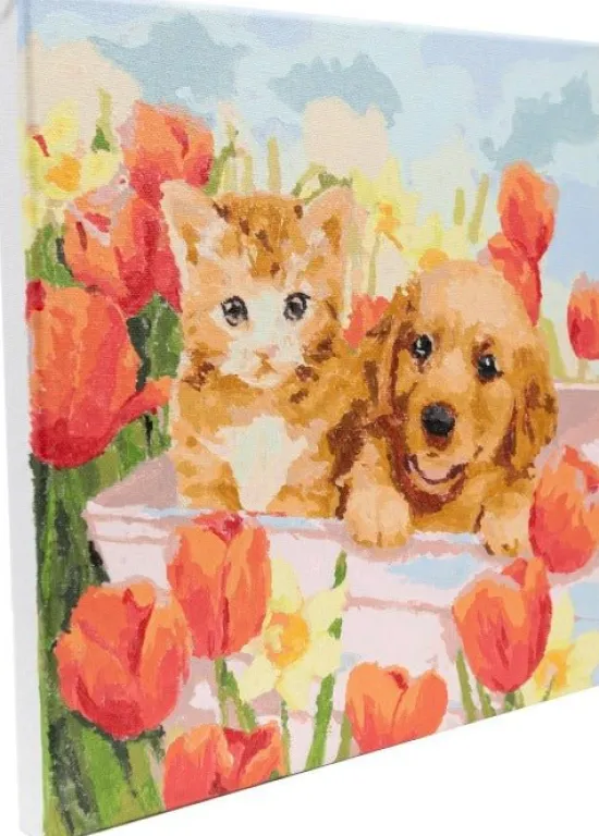 Craft Buddy "Sunshine in Tulip Field" Paint By Numb3rs Kit 30x30cm Hot