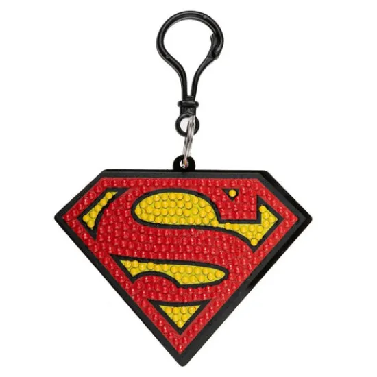 Craft Buddy "Superman" Crystal Art Bag Charm Kit DC New