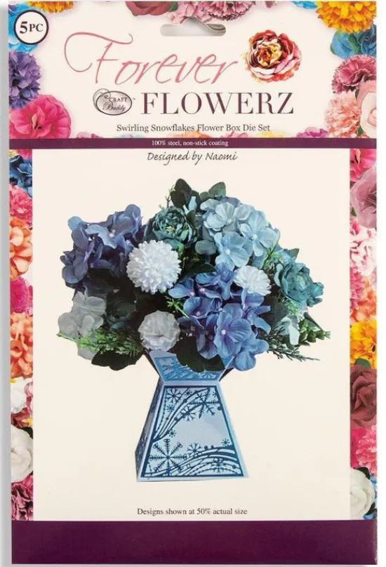 Craft Buddy "Swirling Snowflake" Forever Flowerz Flower Box Die Set Clearance