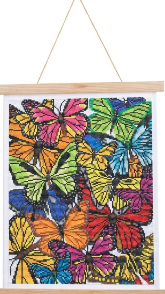 Craft Buddy "Technicolour Kaleidoscope" Crystal Art Scroll Kit 35x45cm New