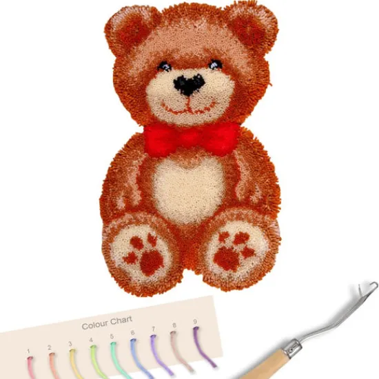 Craft Buddy "Teddy" Latch Hook Rug Kit 42*73cm Clearance