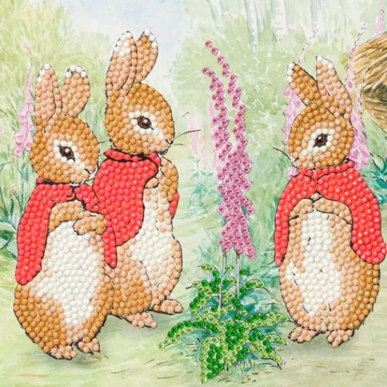 Craft Buddy "The Flopsy Bunnies" Crystal Art Card 18x18cm New