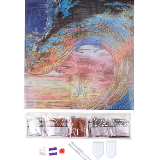 Craft Buddy “Tidal Wave” Crystal Art Canvas 30x30cm Clearance