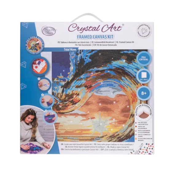 Craft Buddy “Tidal Wave” Crystal Art Canvas 30x30cm Clearance