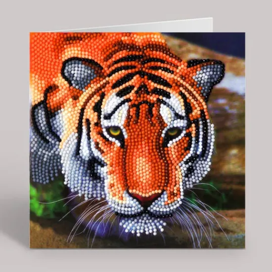 Craft Buddy "Tiger" Crystal Art Card Kit Sale