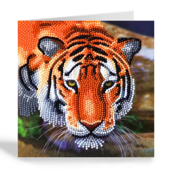 Craft Buddy "Tiger" Crystal Art Card Kit Sale
