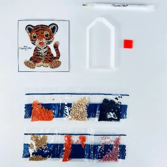Craft Buddy "Tiger Friend" Crystal Art Motif Fashion