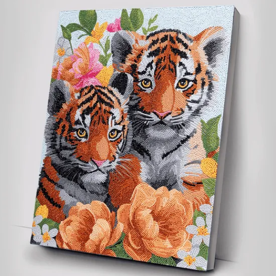 Craft Buddy "Tigers" Crystal Art Canvas Kit 40x50cm Fashion
