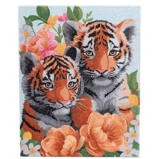 Craft Buddy "Tigers" Crystal Art Canvas Kit 40x50cm Fashion
