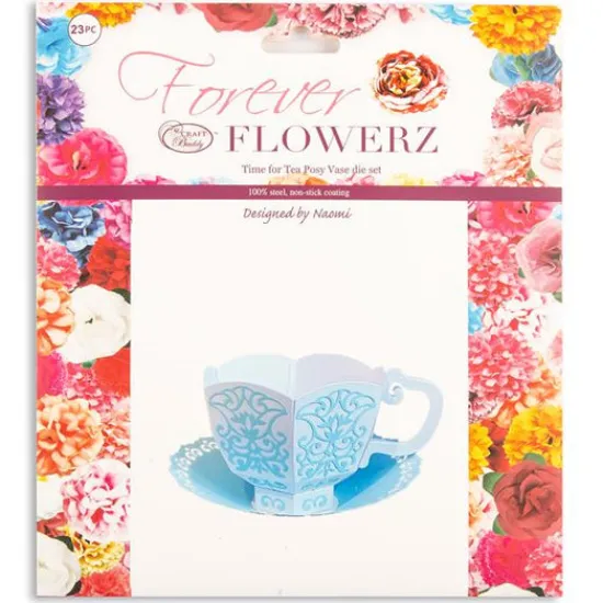 Craft Buddy "Time for Tea" Forever Flowerz Posy Vase die set Hot