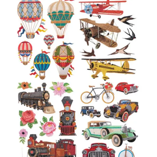 Craft Buddy "Transportation" Crystal Art Wall Stickers set of 4 Online