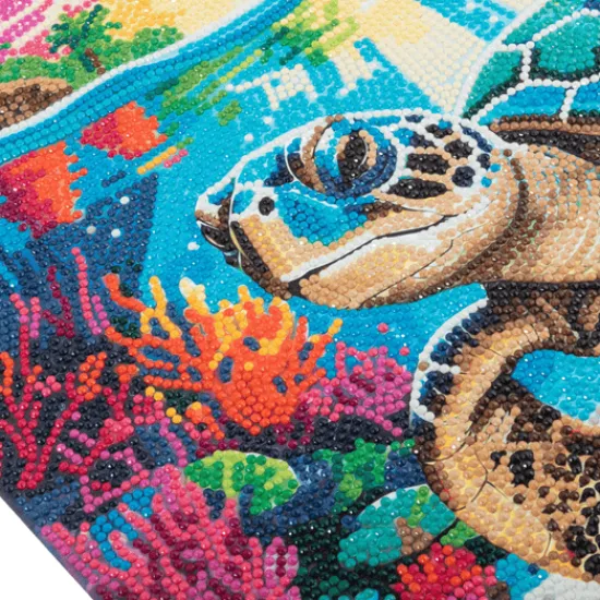 Craft Buddy Tropical Turtle Paradise Crystal Art Scroll Kit 40x50cm Clearance