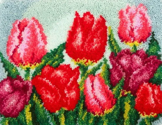 Craft Buddy "Tulips" Latch Hook Rug Kit 45*60cm New