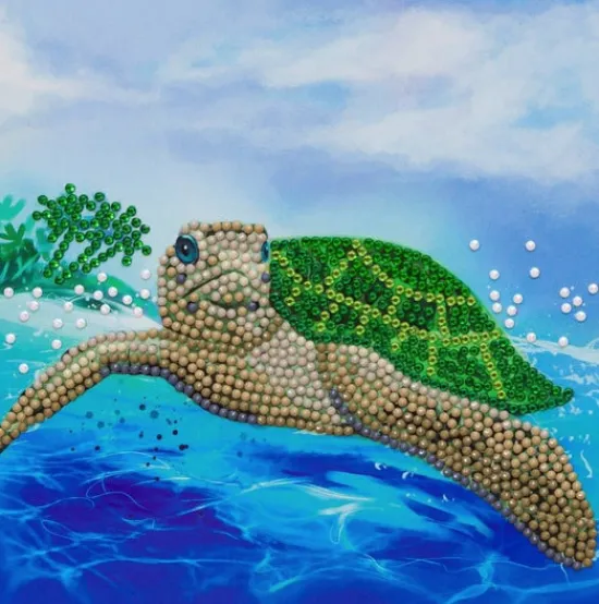 Craft Buddy "Turtle Paradise" Crystal Art Card 18x18cm Sale