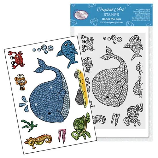 Craft Buddy "Under The Sea" Crystal Art A6 Stamp Set Outlet