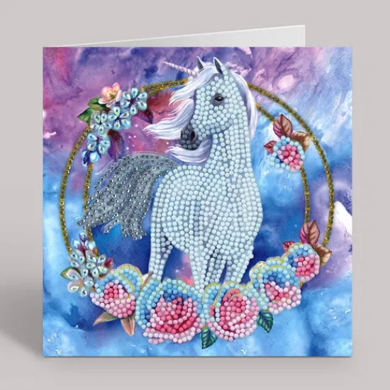 Craft Buddy "Unicorn Garland" Crystal Art Card 18x18cm Fashion