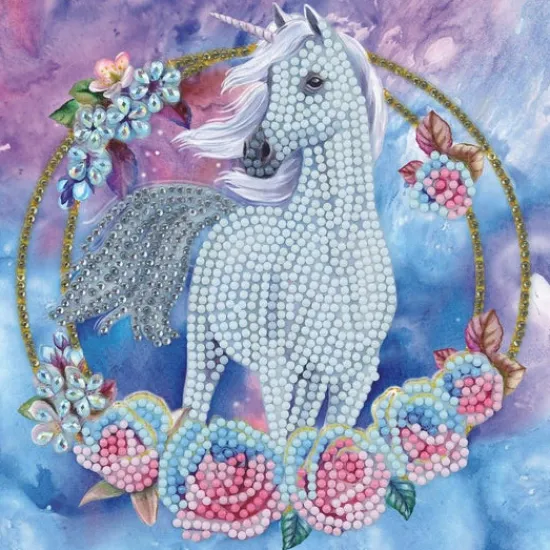 Craft Buddy "Unicorn Garland" Crystal Art Card 18x18cm Fashion