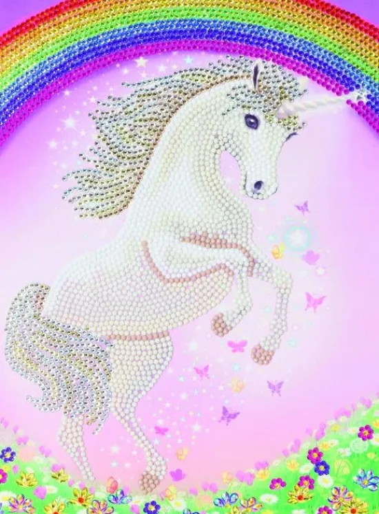 Craft Buddy "Unicorn Rainbow" Giant Crystal Art Card Kit Outlet