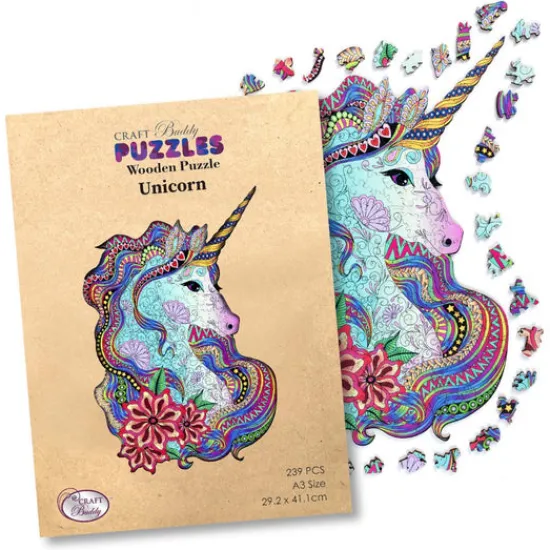 Craft Buddy "Unicorn" Wooden Puzzle A3 Sale