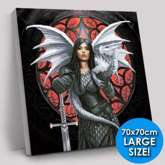 Craft Buddy "Valour" Crystal Art Canvas by Anne Stokes 70x70cm New