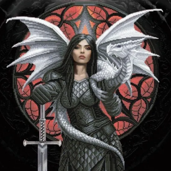 Craft Buddy "Valour" Crystal Art Canvas by Anne Stokes 70x70cm New