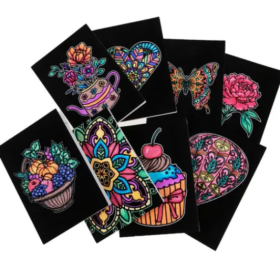 Craft Buddy Velvet Art Greeting Card Kit - Set Of 24 Outlet