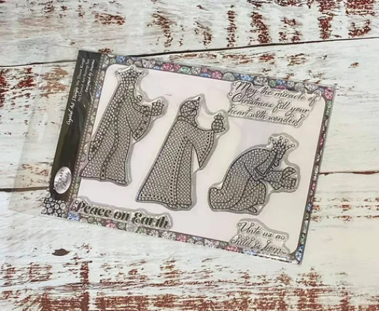 Craft Buddy "We Three Kings" Crystal Art A5 Stamp set Best