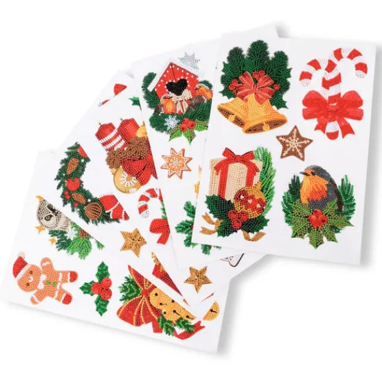 Craft Buddy "Winter Joy" Crystal Art Wall Sticker Set x36 Hot